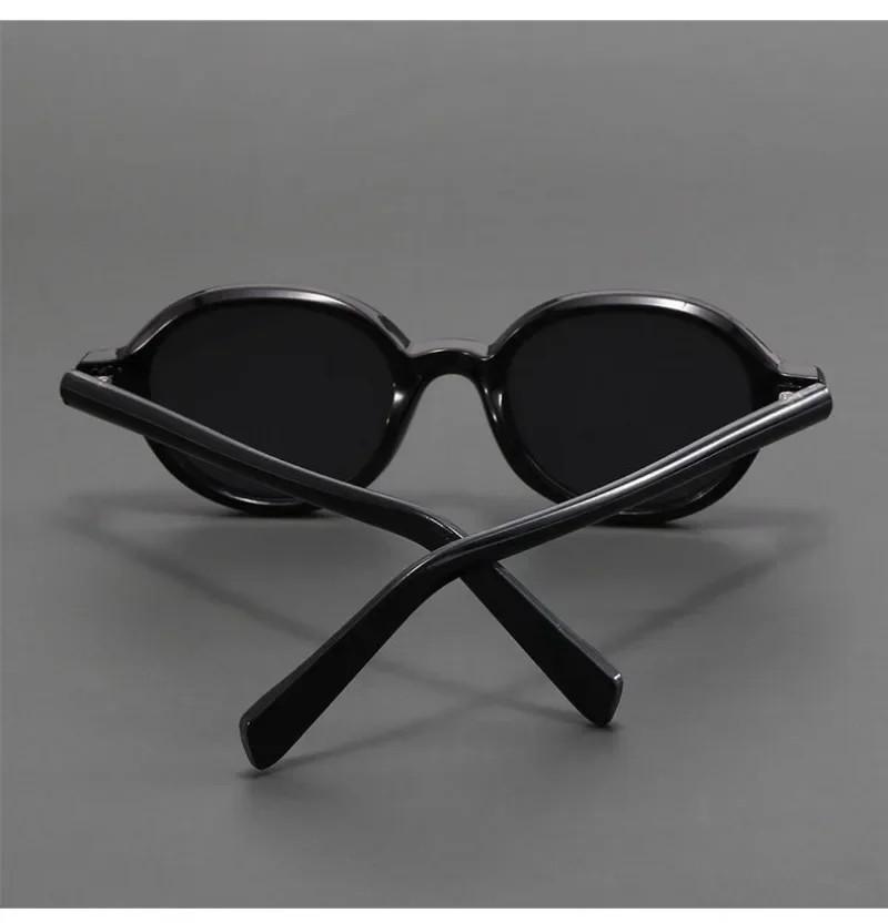 خمر الصغيرة البيضاوي النساء النظارات الشمسية العلامة التجارية الاتجاه كول الرجال النظارات مصمم نظارات شمسية دائرية للذكور الإناث UV400 #6