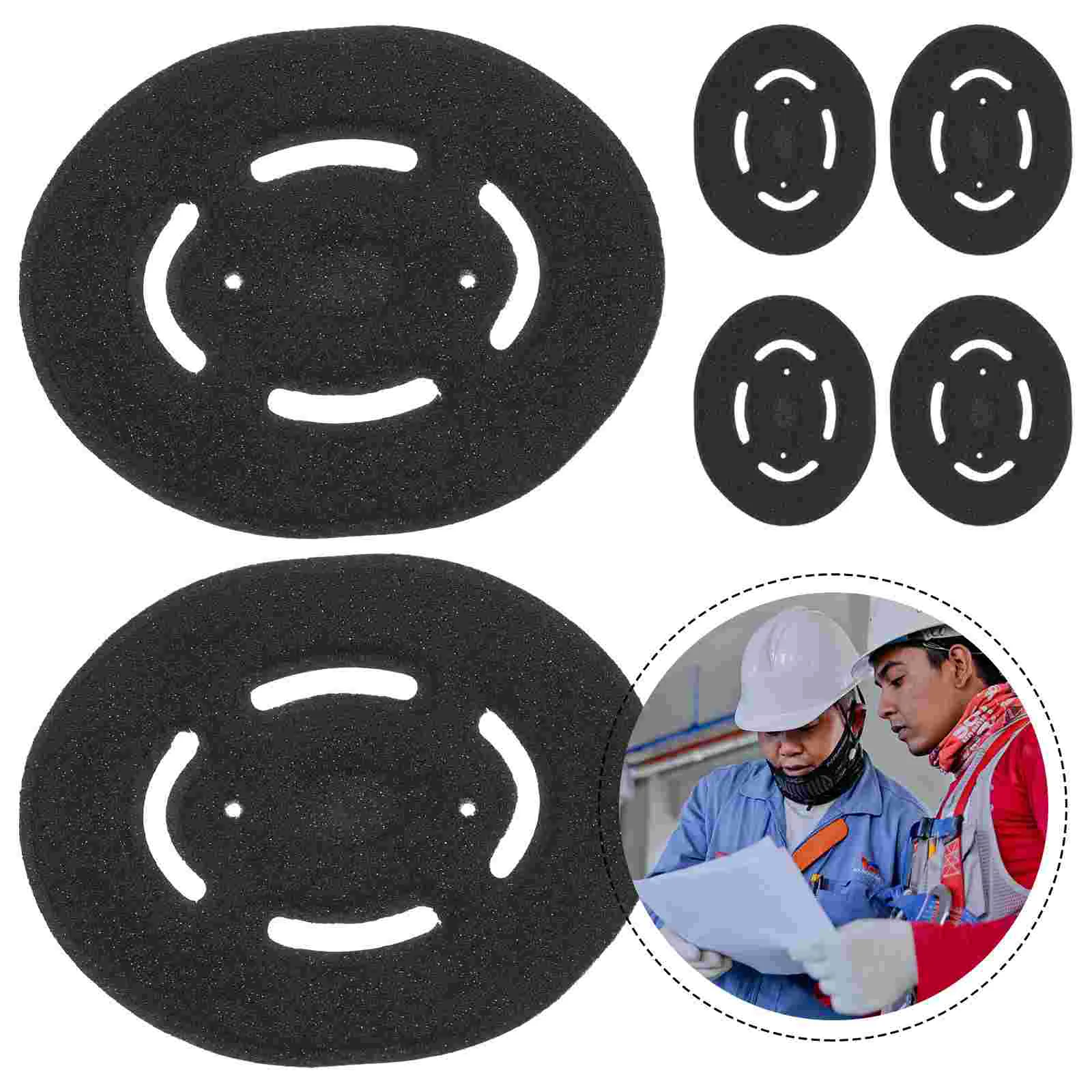 Capuchons anti-choc en éponge pour hommes, coussin de tête, fournitures de casques de sécurité, poignées amovibles, doublure de sécurité universelle, 10 pièces