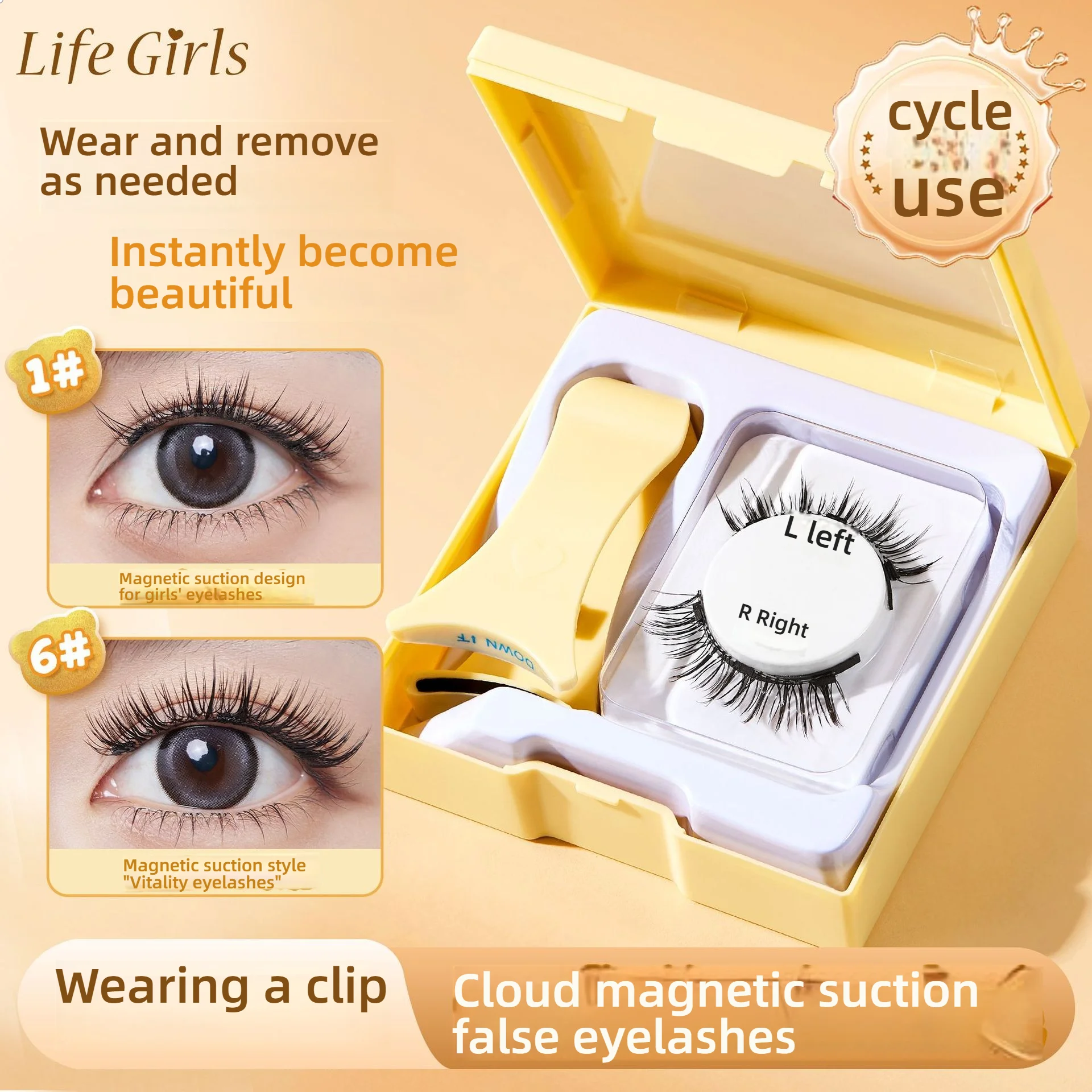 Pestañas magnéticas Wispy Whispy: comodidad ligera tipo nube, juego de pestañas postizas reutilizables con estilo coreano natural y drama