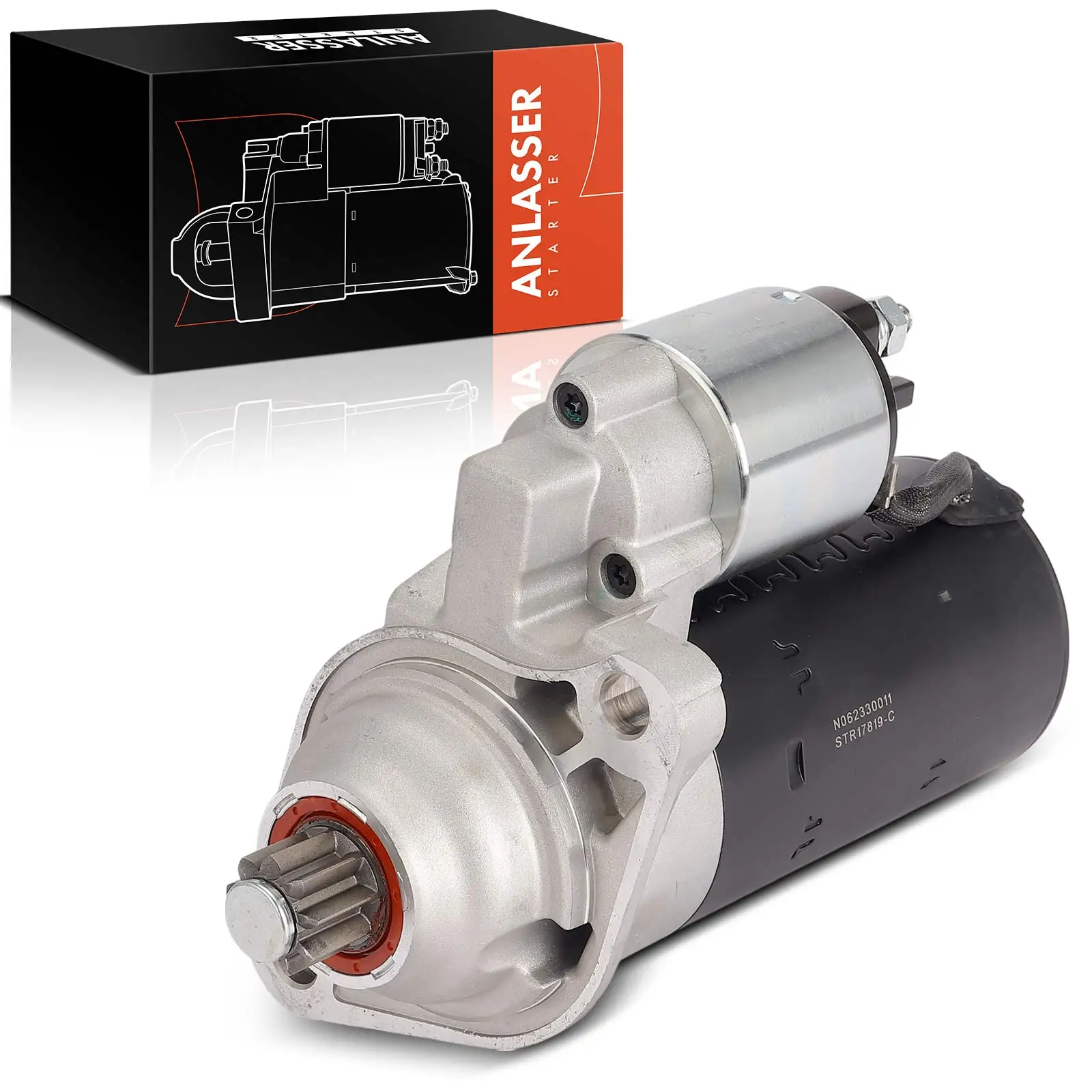 Frankberg 1x startmotor voor VW Bora Variant, Corrado, Golf III, New Beetle, Passat, Sharan, Vento; Ford Galaxy MK I busje; 17417