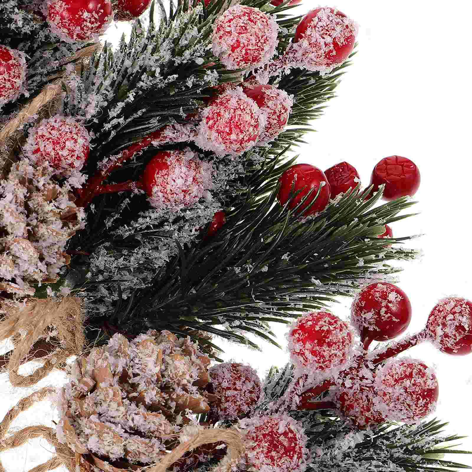 Decor Artificial Pine Branches Christmas Bell Xmas Decorations Vine Fairy Lights Pines Stimulation Dining Table