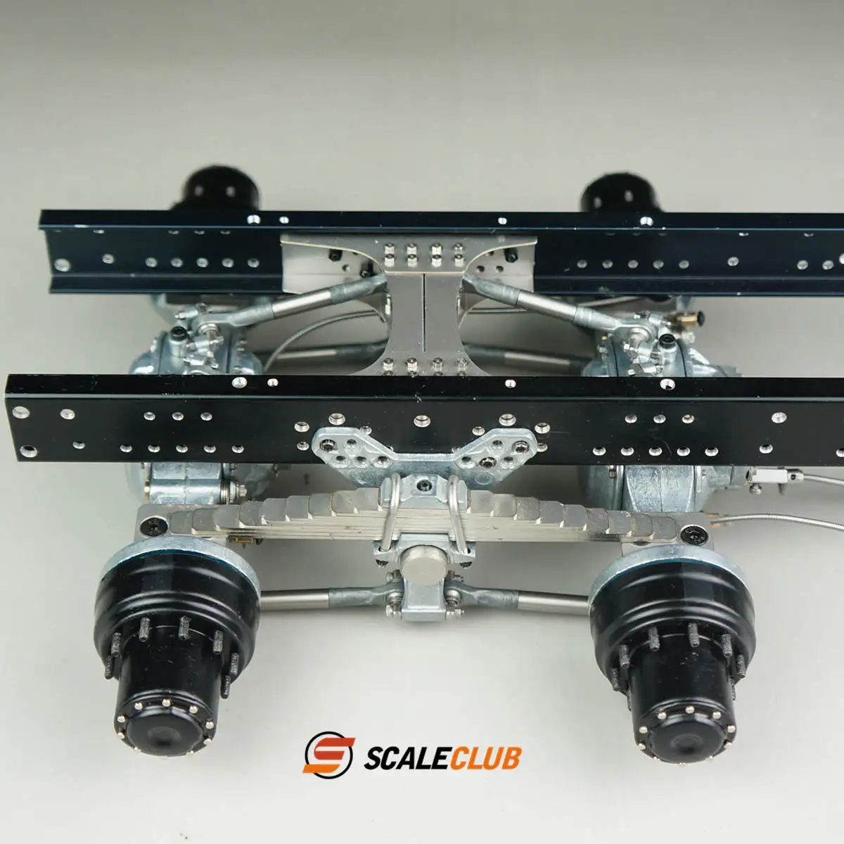 Scaleclub 1/14 Traktor Schlamm Simulation Metall Zwei-achse Hinterradaufhängung Qianqiu Für Tamiya Lesu Rc Lkw Anhänger