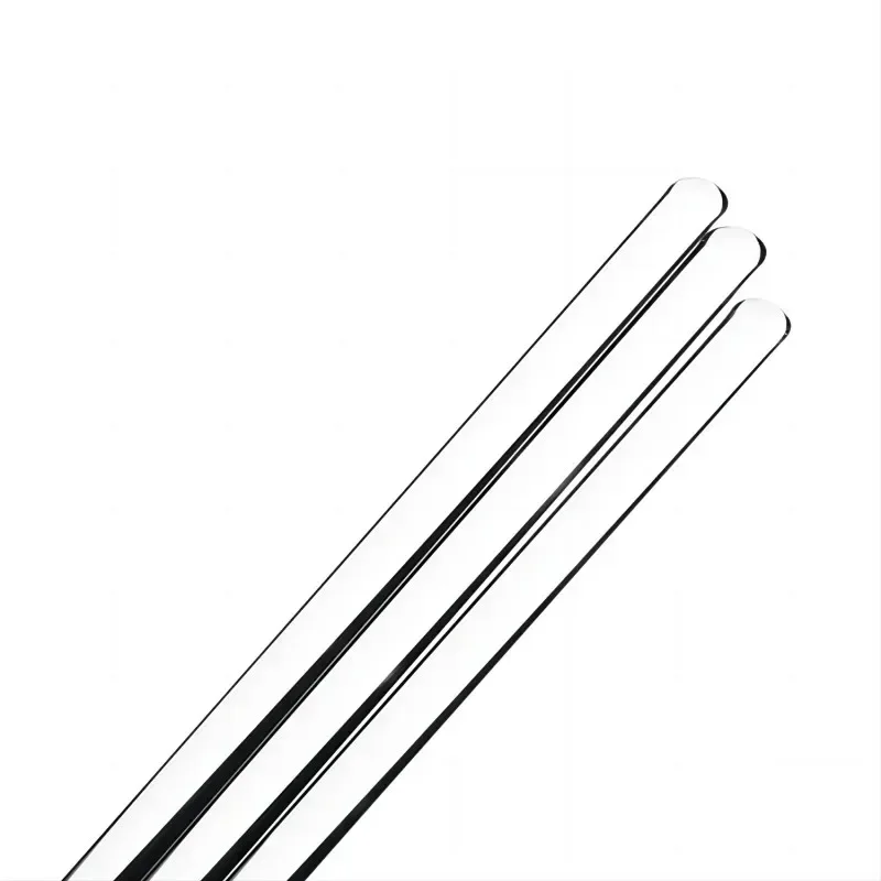 10pcs Lab Borosilicate Glass Stirring Rods Solid Round Head Transparent Stirrer High-Temperature Resistant