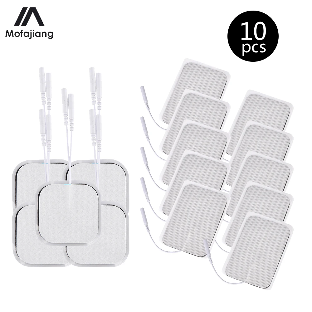 10pcs Tens EMS Electrodes Pads Conductive Electric Muscle Stimulator Non-woven Fabric Patch Body Massager Accessories 4x4/9x5cm