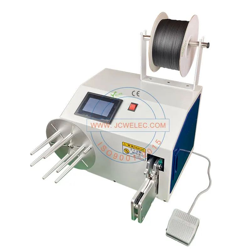 JCW-WB01N  Semi Automatic Wire Winding Twist Machine Electric Cable Coiling Tie Wrapping Machine Winder