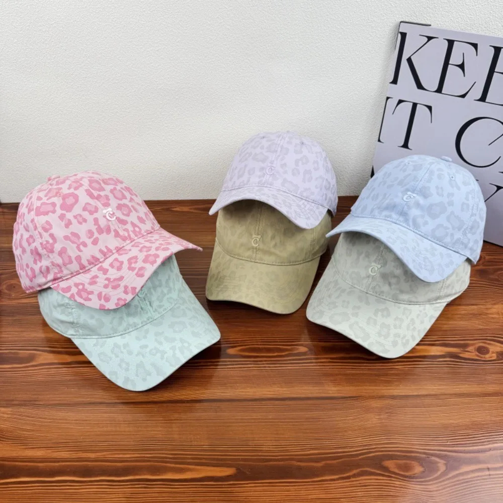 Креативная бейсболка с леопардовым принтом, солнцезащитная шляпа с леопардовым принтом, модная милая хлопковая бейсболка для девочек