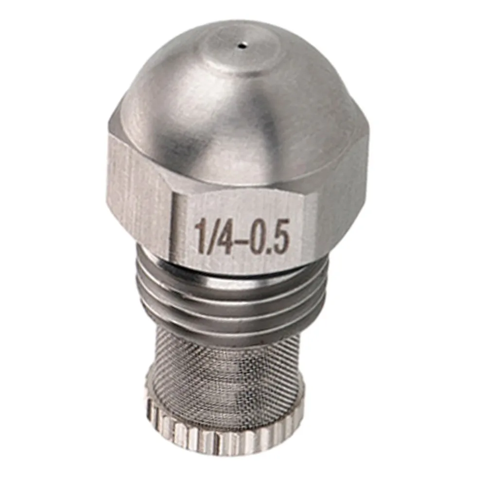 2PCS 304 Stainless Steel Misting Nozzle 1/4 BSPT 1.5mm Orifice Atomizing Spray Tip Silver Garden Misting Nozzle Plant Watering