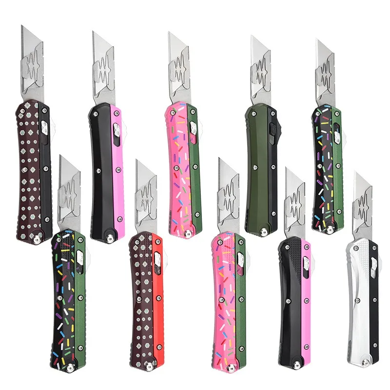 Zinc Alloy Multi-functional Utility Knife Office Paper Cutter Includes 10 Blades