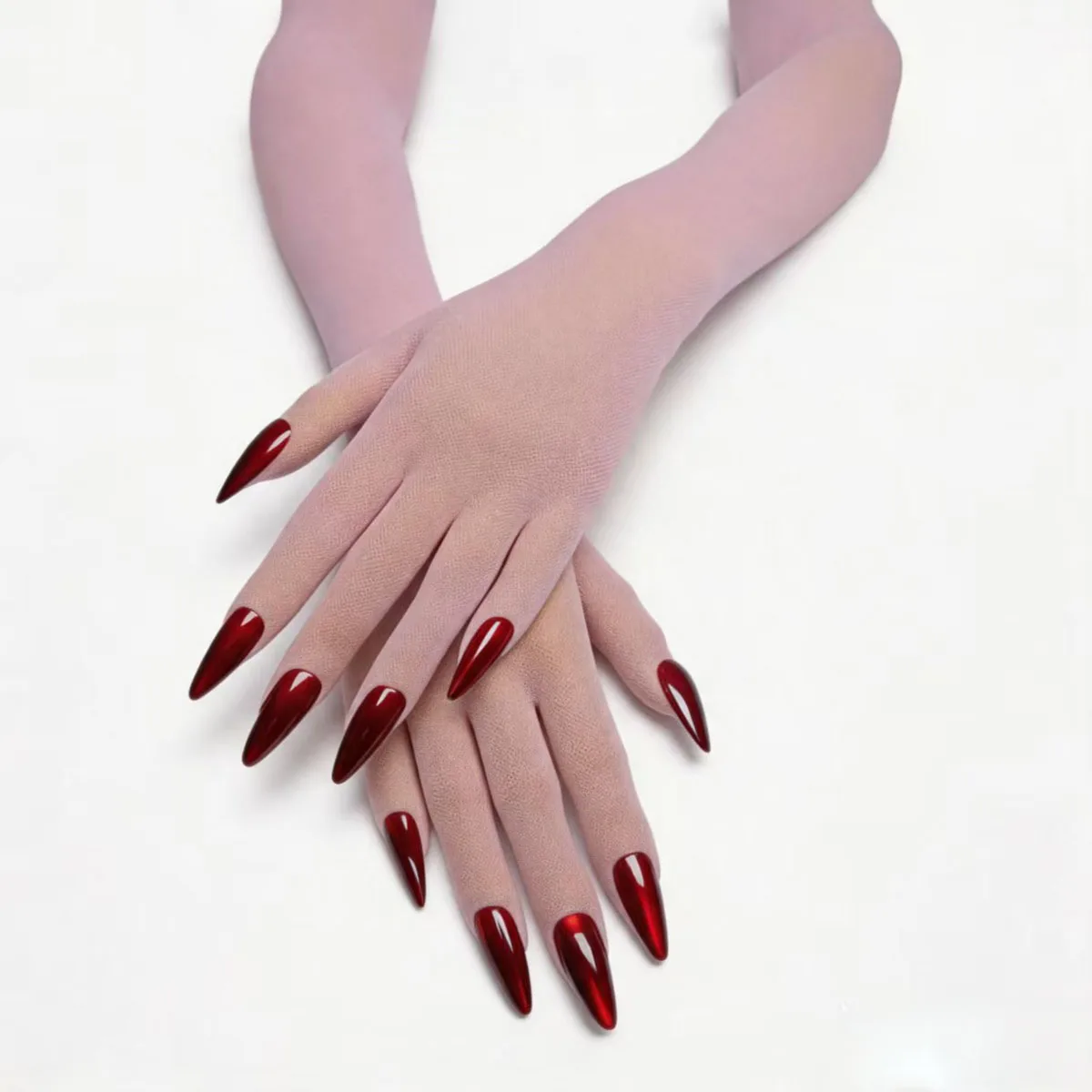 Ultradünne nahtlose Strumpfhandschuhe – 3D-Katzenaugen-Nagelabdeckungen – modische Fünf-Finger-Strumpfhandschuhe – dekorative Handschuhe – Detail 28