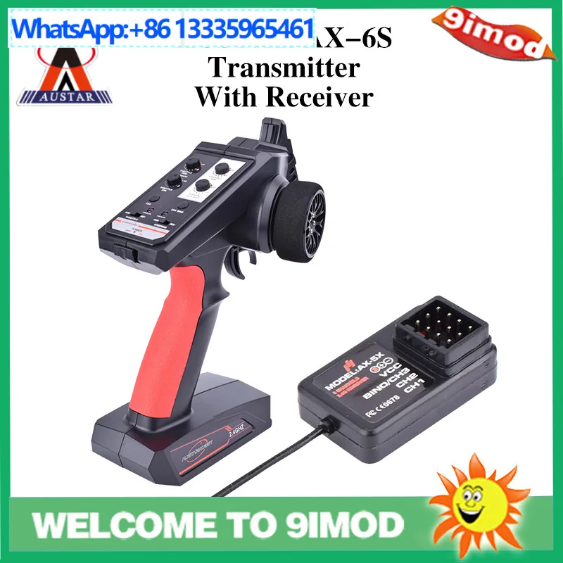 AUSTAR four-channel wireless digital 2.4G remote control, receiver AX-6S remote control car remote control
