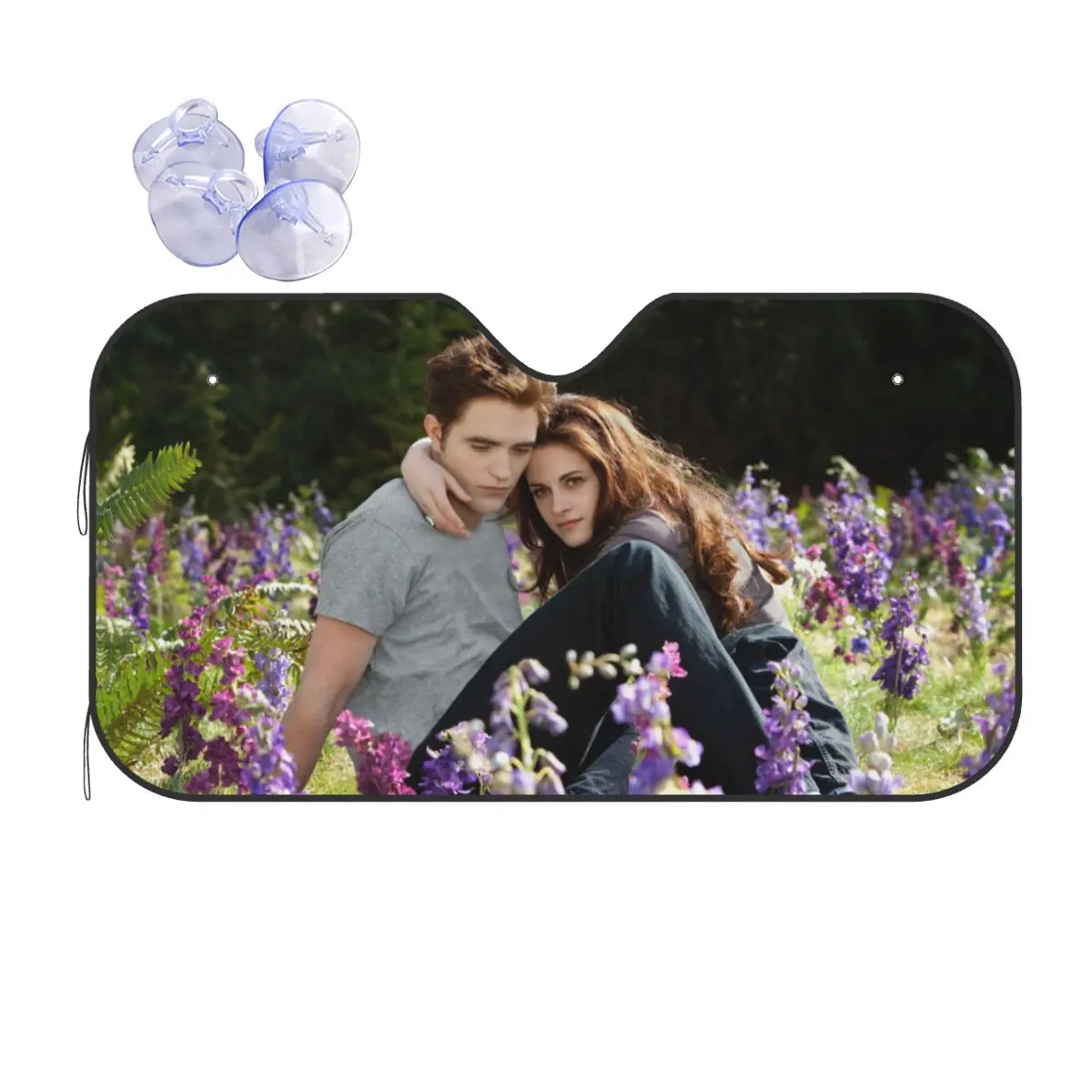 

The Twilight Saga Edward Bella Fold-up Sunshade Windscreen 76x140cm Vampire Girl Foils Car Sunshade Accessories Covers