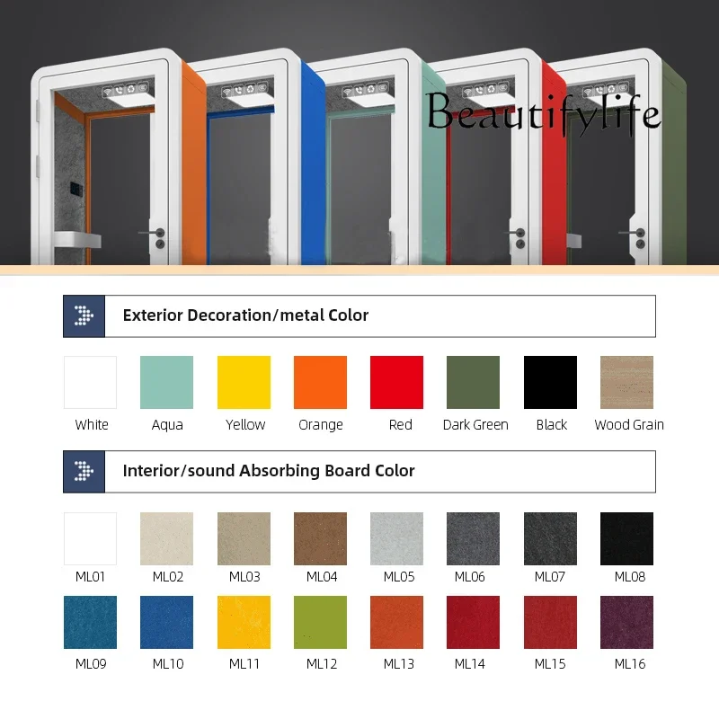 OEM Soundproof Booth, Acoustic Office, Silent Indoor Modular Work Booth, Backyard Assembly Modern Private Office Pod, Coworking