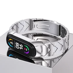 Strap for Mi Band 7 6 5 4 3 Metal Stainless Steel Wristband for Xiaomi Mi Band 6 Bracelet Replacement Miband 5 Correa
