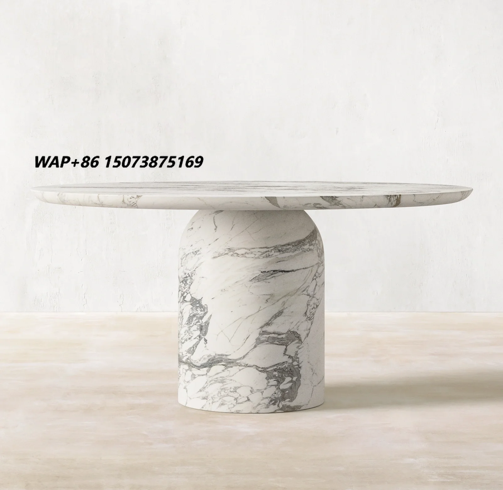 Sassanid OEM New Introduced Wholesale Luxury Dining Room Set Cupela Carved Marble Round Dining Table