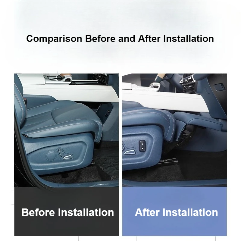 For Changan Deepal G318 Car Co-pilot Electric Leg Support 90 Degree Adjustable Upgrade Queen Passenger Seat Leg Rest Leather Pad