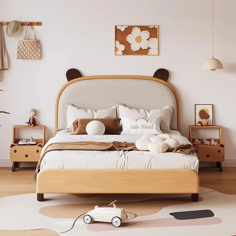 سرير أطفال مزخرف آمن خشبي أوروبي Luxuce سرير أطفال على الطراز الحديث تصميم فردي مخصص Lettino Per Bambini أثاث منزلي