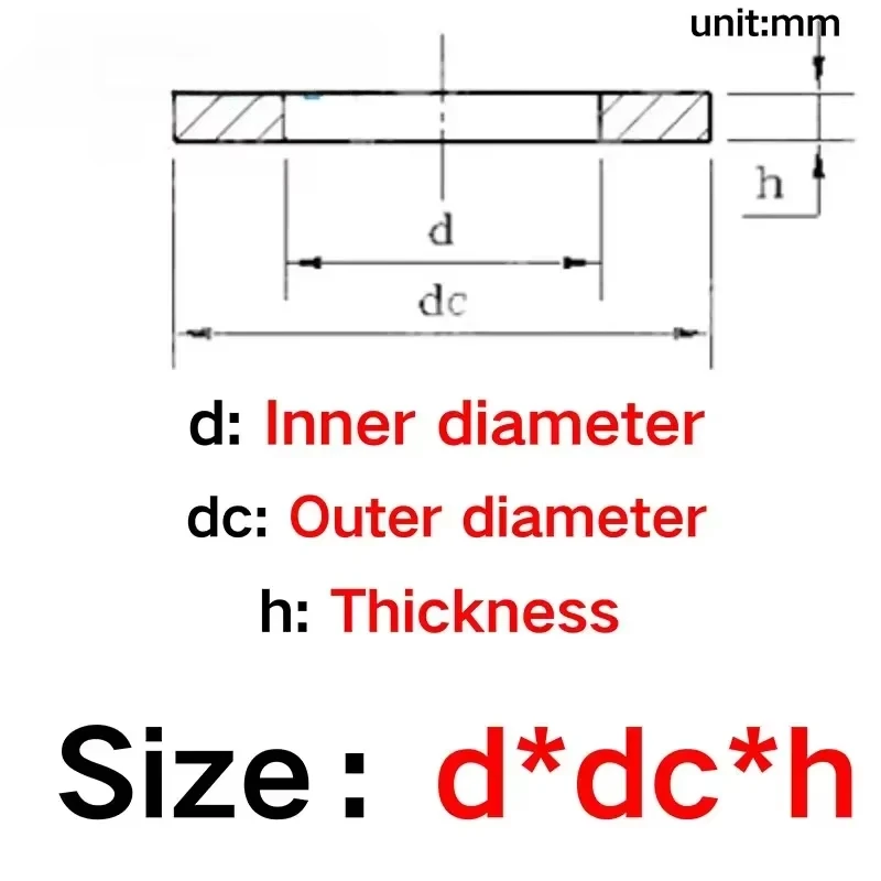 M1.6-M18 Metal thickened gasket Large Flat Washer 304 Stainless Steel Big Metal Gasket Meson Plain Washers