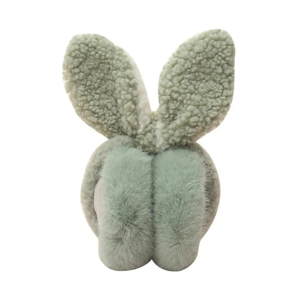 Women Winter Plush Earmuffs Winter Plush Earmuffs for Women Girls Adjustable Folding Ear Covers with Cute Rabbit Ears Decor