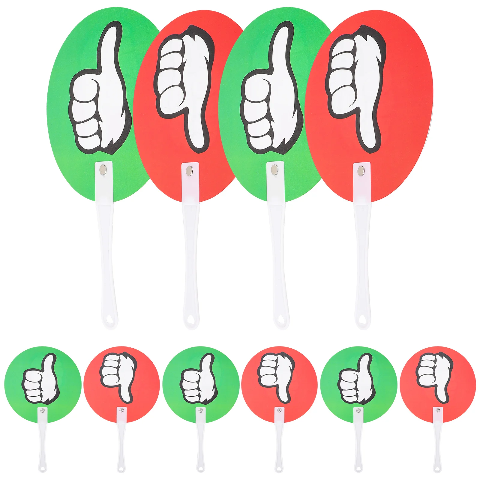 

10pcs 24x15cm Green Red Yes No Voting Paddles Reusable Plastic Classroom Interactive Supplies Teaching Equipment