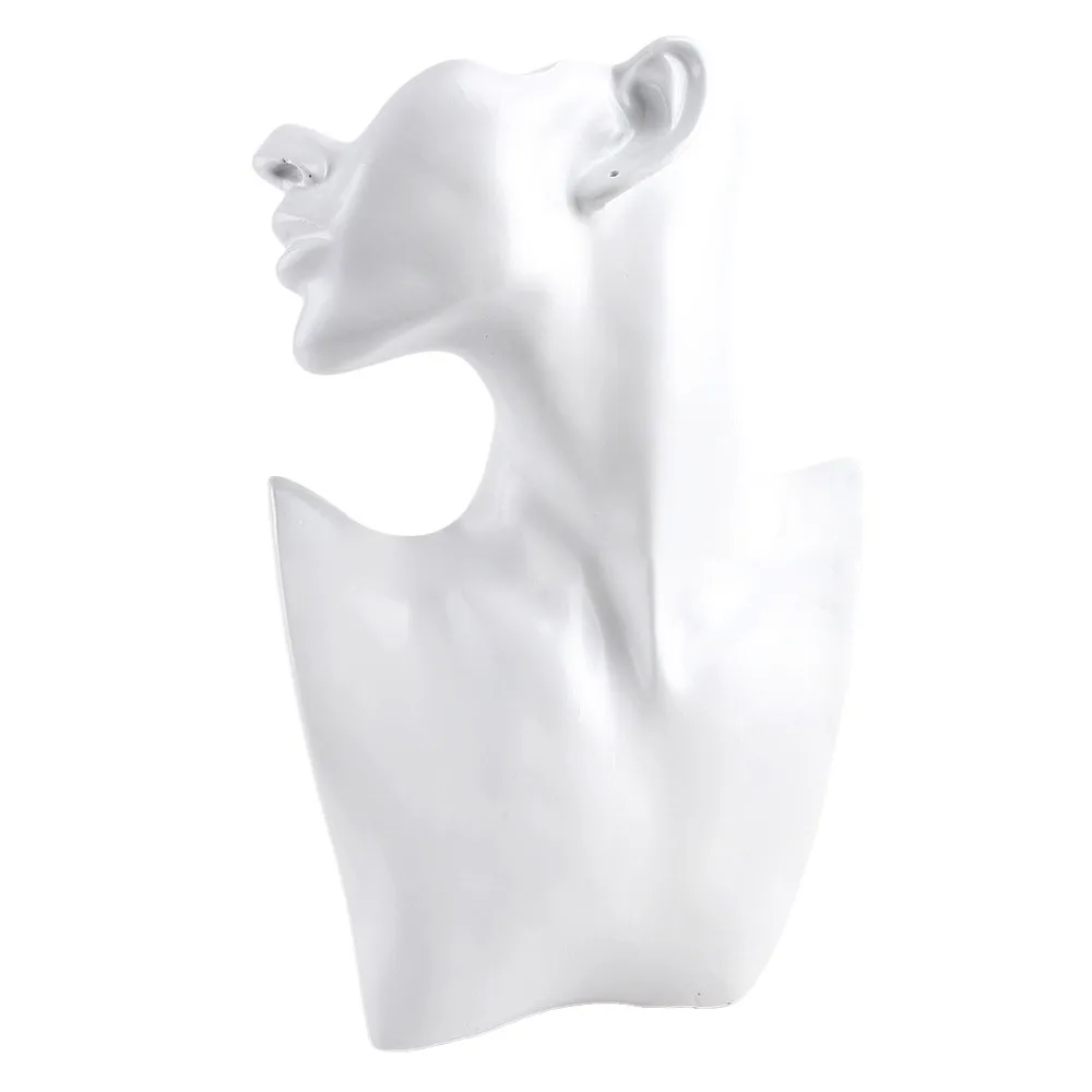 

Resin Mannequin Jewelry Display Stand Side Face Mannequin Head Bust Portrait Jewellery Storage Rack Holder Unique