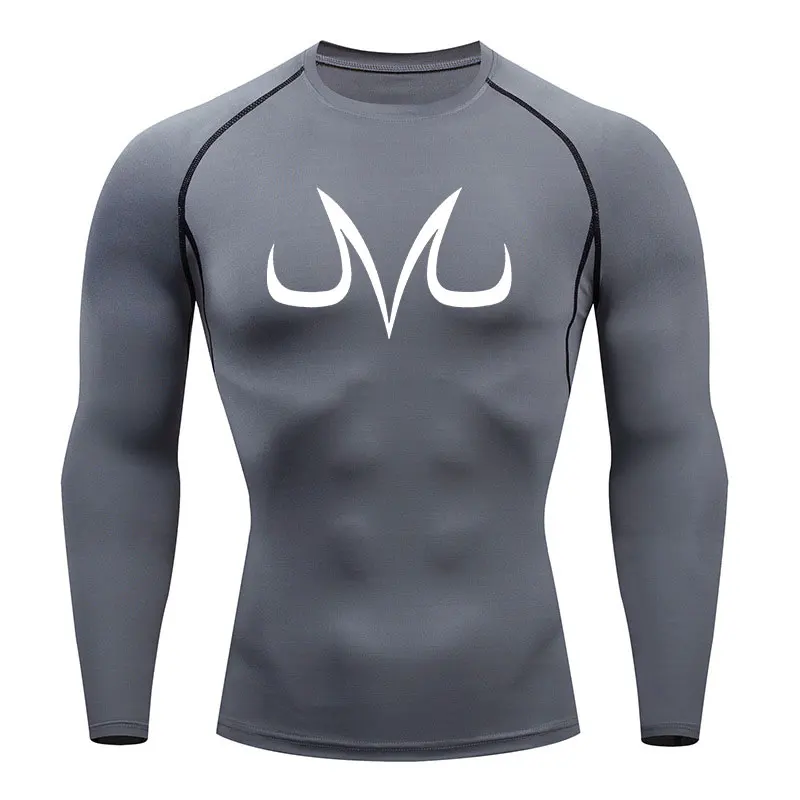 Rash Guard Jiu jitsu T-Shirt Men Boxing Jerseys Rashguard T Shirts Running Sport MMA Compression Shirts Fitness Tops Anime Print