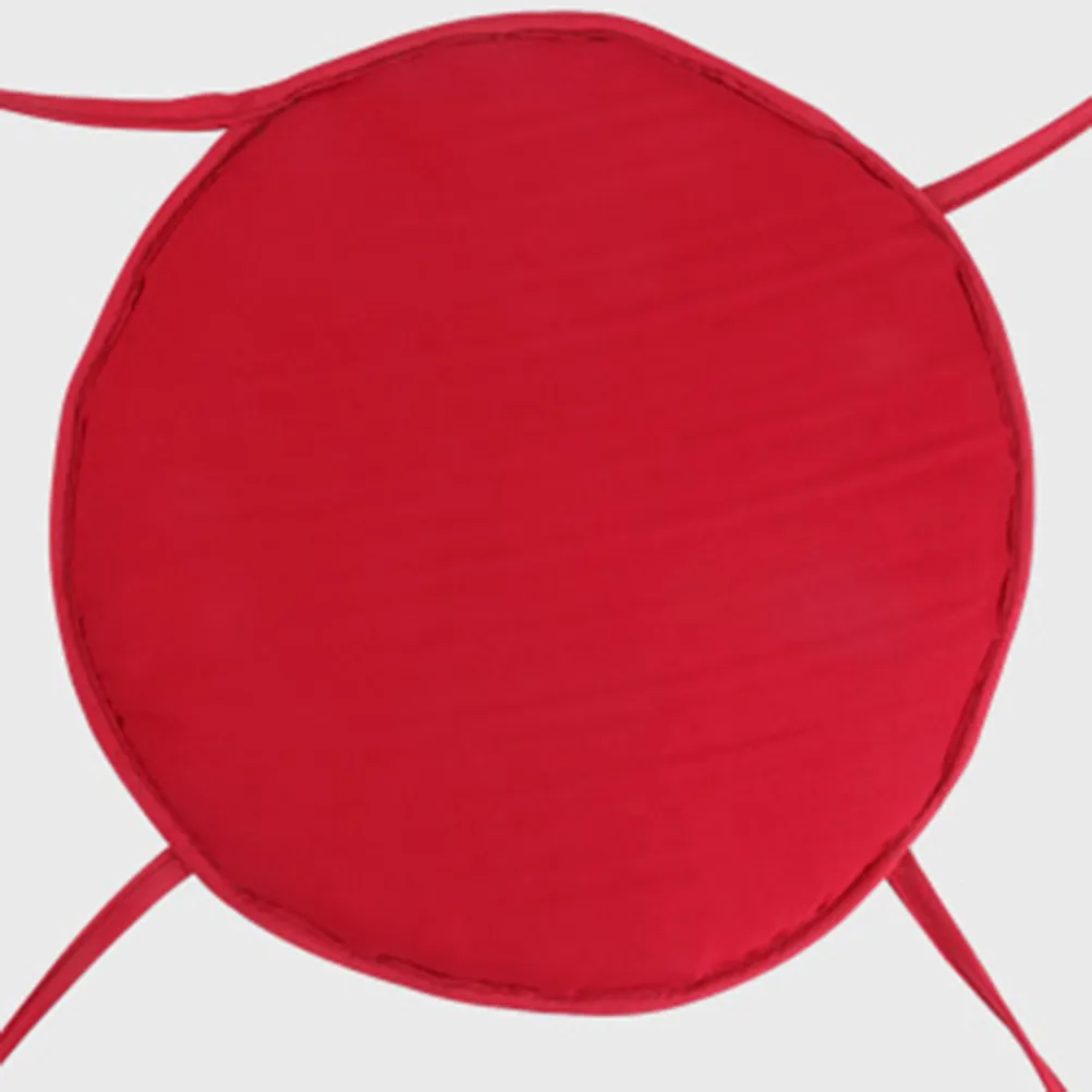 1Pcs Round Shape Seat Cushion Dark Red Sponge Thickened Chair Cushion for Home Office School Restaurant Dining Chair Pads