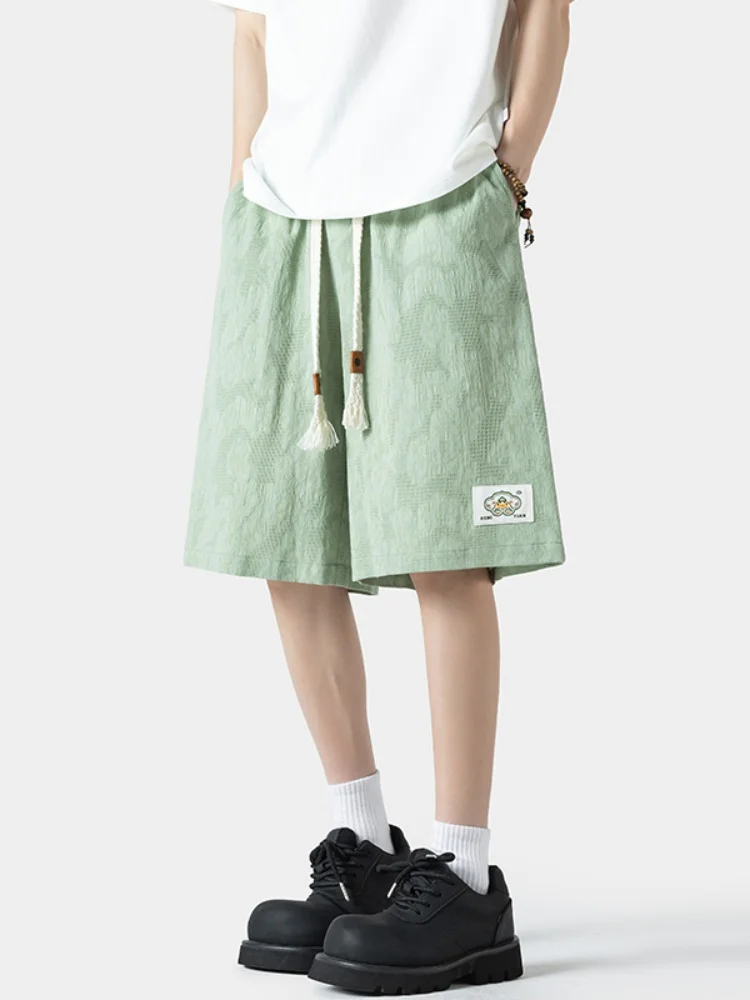 

Casual Baskeall orts Men's Summer New Sle Trendy Loose Five-Point Pants High-End Sensation Embroidered American Casual ...