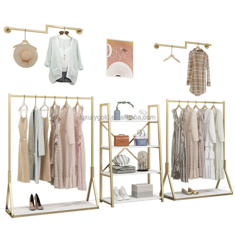 custom.Customize Modern Design Garment Rack Clothing Rack Clothes Display Stand Shelf for Retail Shop Clothes