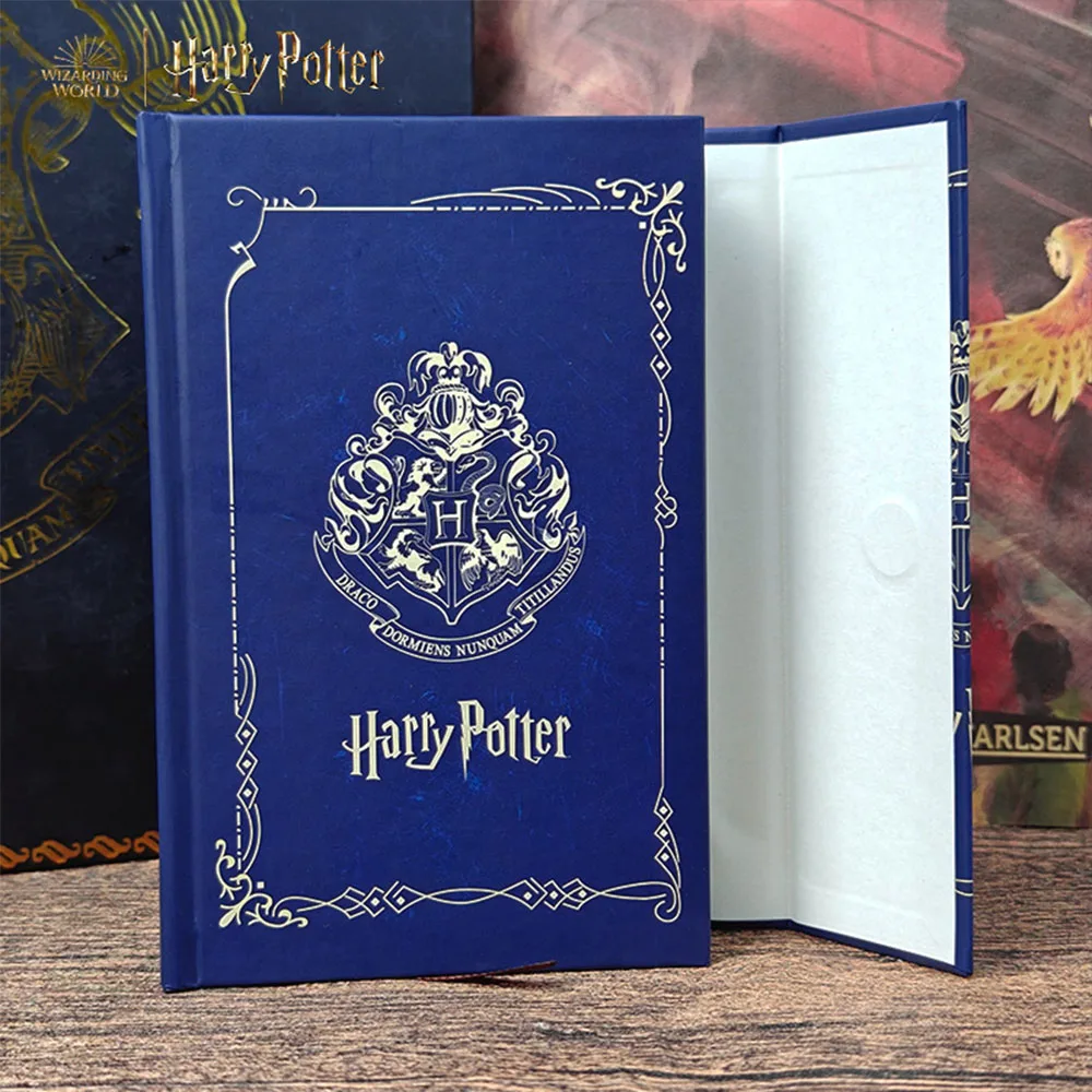 Genuino Harry Potter Magic auténtico cuaderno Retro Hogwarts Slytherin Color página cuadernos estudiante dibujos animados diario libro regalos