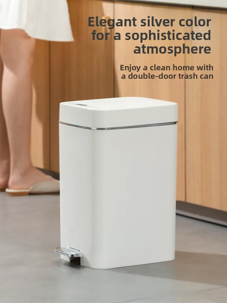 

Large Capaci Foot Pedal Tra Can with Lid for Home Use Kitchen Batoom Bedroom No Bending Toilet Paper Basket Fly Clea...