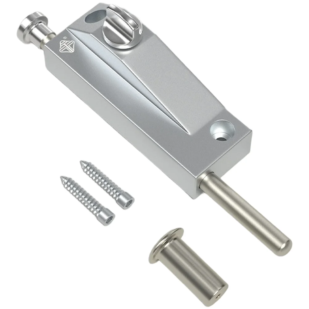 For Glass Door Latch Bolt Zinc Alloy Revolving Design Twist Lock and Key Entry 10.9 cm x 3.9 cm x 5.8 cm Black Silver Options