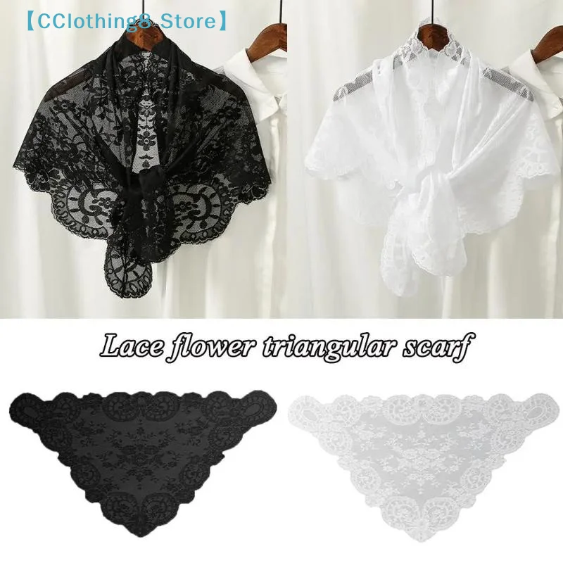 Spanish Traditional Triangle Lace Mantilla Women Head Covering Christian Church Catholic Veil【AliS8】