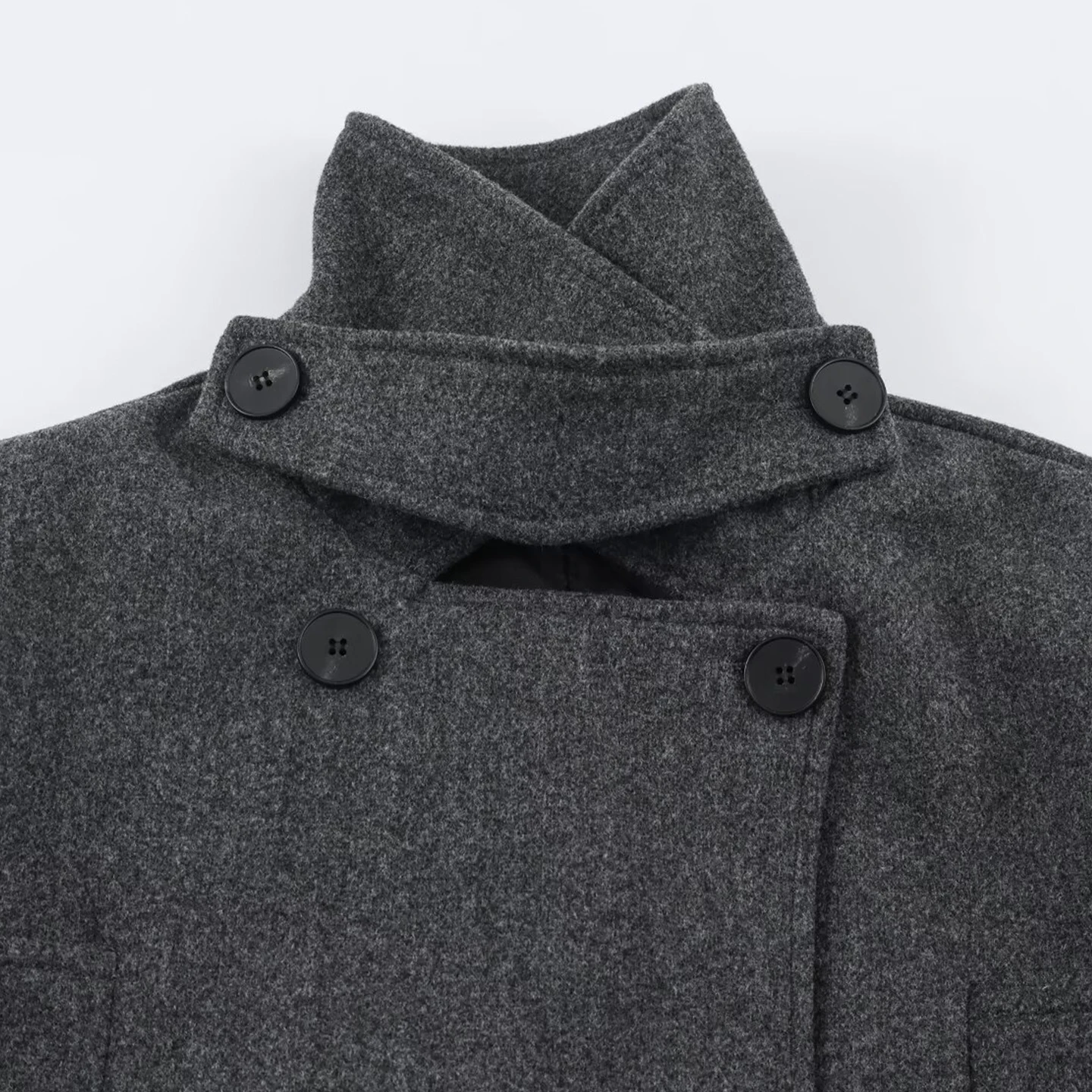 Women's Fashion Long Sleeve Loose Fit Stand Collar Double Breasted Belted Coat Autumn 2026 New Arrival European Style