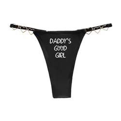 DADDY'S GOOD GIRL Sexy Thong for Women Love Decoration Cotton Crotch Low Rise Underwear Girlfriend Wife Love Free and Fun Thong