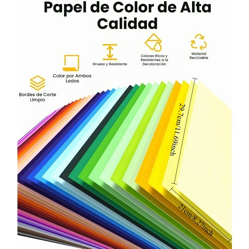 40 Sheets Colored Cardstock, 8.1 x 11.6Inch, 40 Colors Craft Paper for Art Scrapbooking Card Making DIY Projects