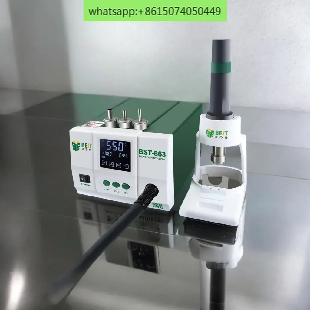 

BST-863 Hot Air Desoldering Station Digital Display LCD Touch Thermostat Anti-static Hot Air