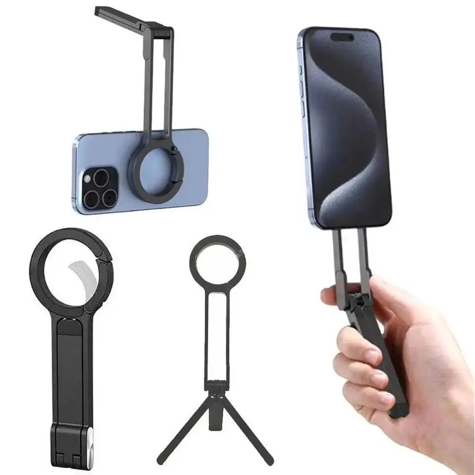 

Foldable Portable Holder Stand Magnetic Phone Tripod Mount For Magsafe Iphone 17 16 15 14 13 12 11 Pro Max Samsung Xiaomi