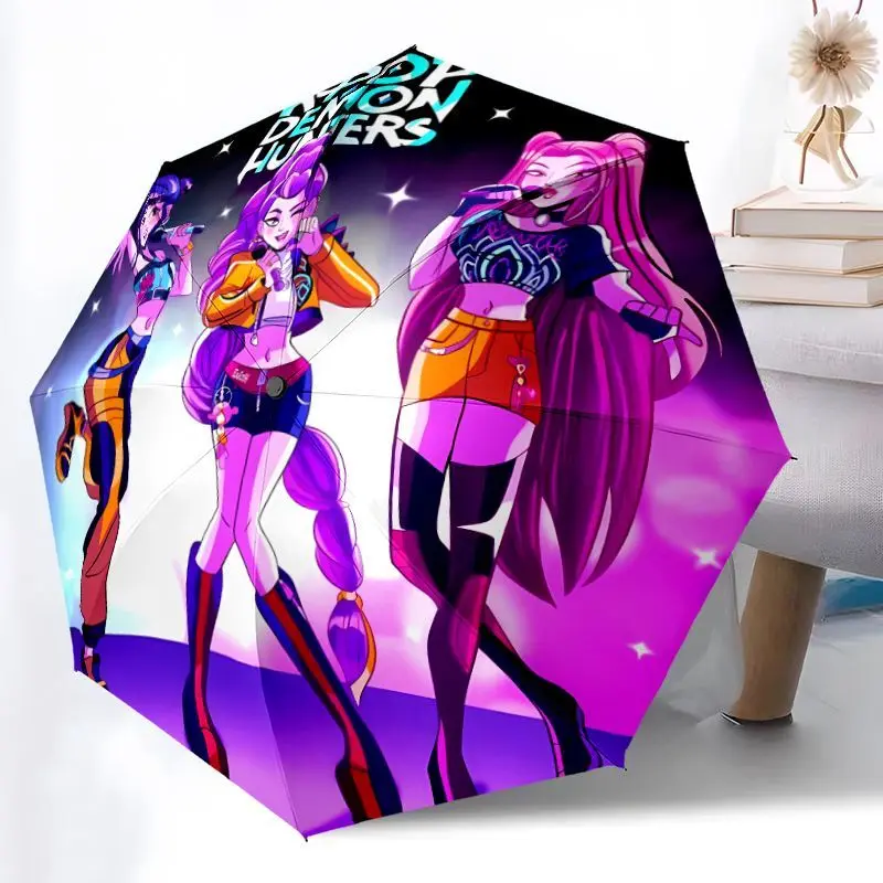 K-Pop Demon Hunters animación dibujos animados lindo paraguas creativo sombrilla protección solar protección UV sombrilla regalo al por mayor