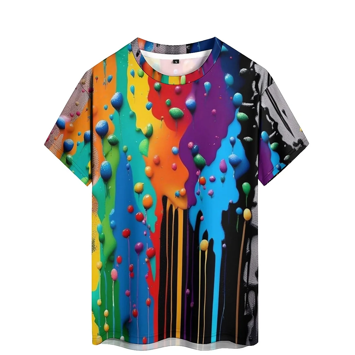 2025 New Men's Anime Cartoon Harajuku Style 3D Printed Short Sleeve T-shirt Loose Polyester Fiber Soft and Comfortable Breathab