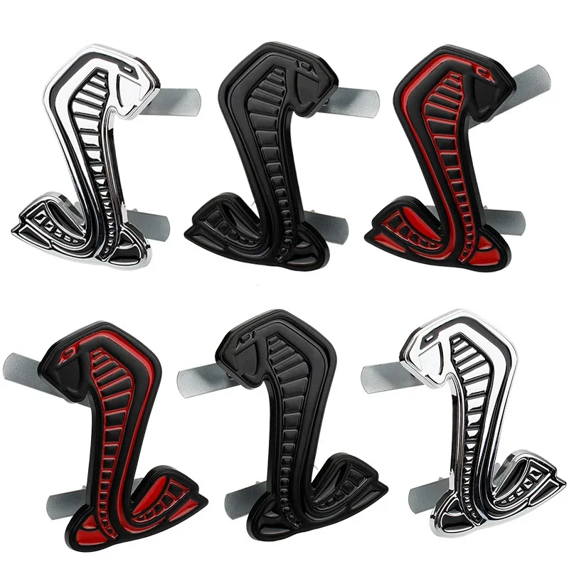 Metal Car Front Grille Emblem Rear Trunk Badge Sticker for Ford Shelby GT500 Mustang Fiesta Focus Mondeo Kuga Ranger Explorer