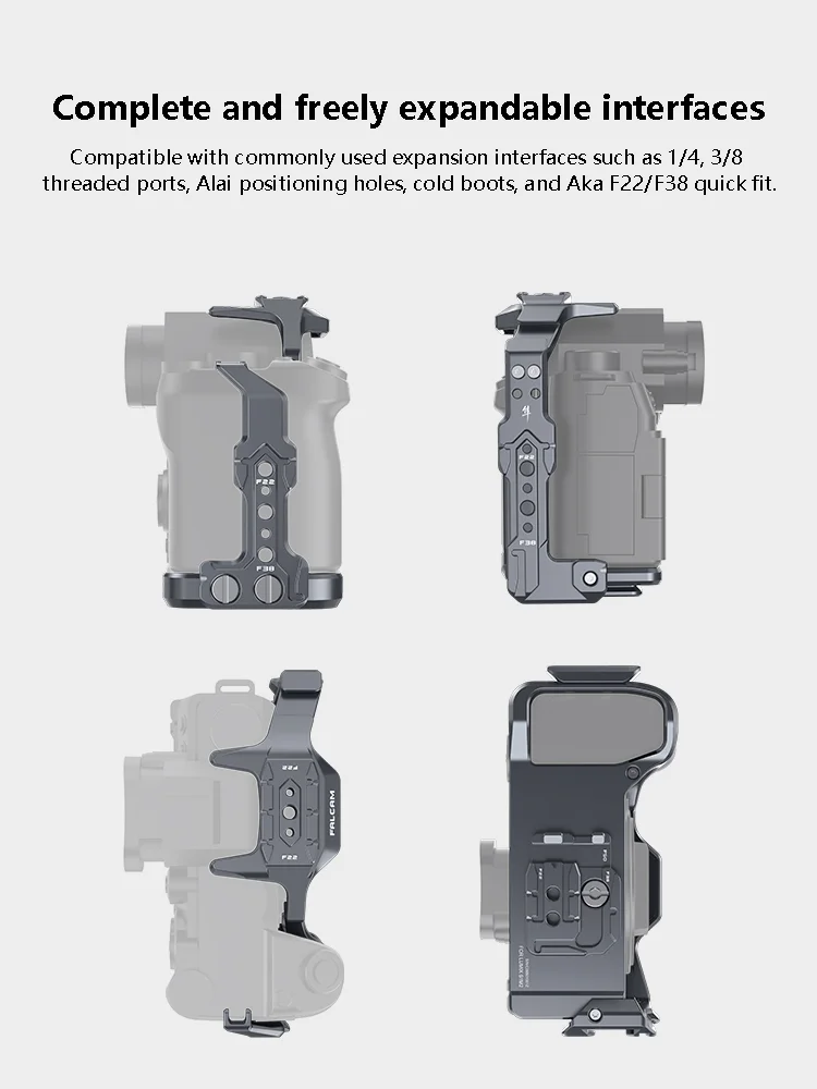 Falcam F22/F38/F50 Camera Cage For Panasonic S5Mark Ⅱ Camera Quick Release System Cold Shoe 1/4 Screw For DSLR Camera Case 3401