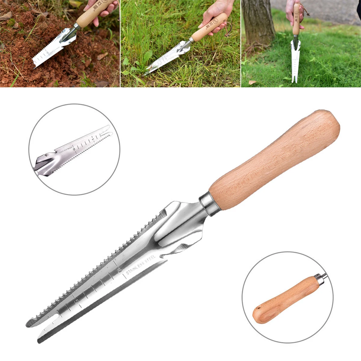 

Multifunctional Weeds Pullers Hand Weeder Garden Tool Premium Garden 5 in 1 Hand Weeder Digging Transplanting Planting Tool
