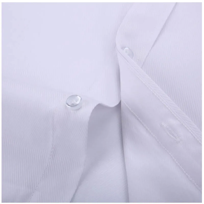Light Blue Short Sleeve No-Iron Work Shirt Business Men White Shirt