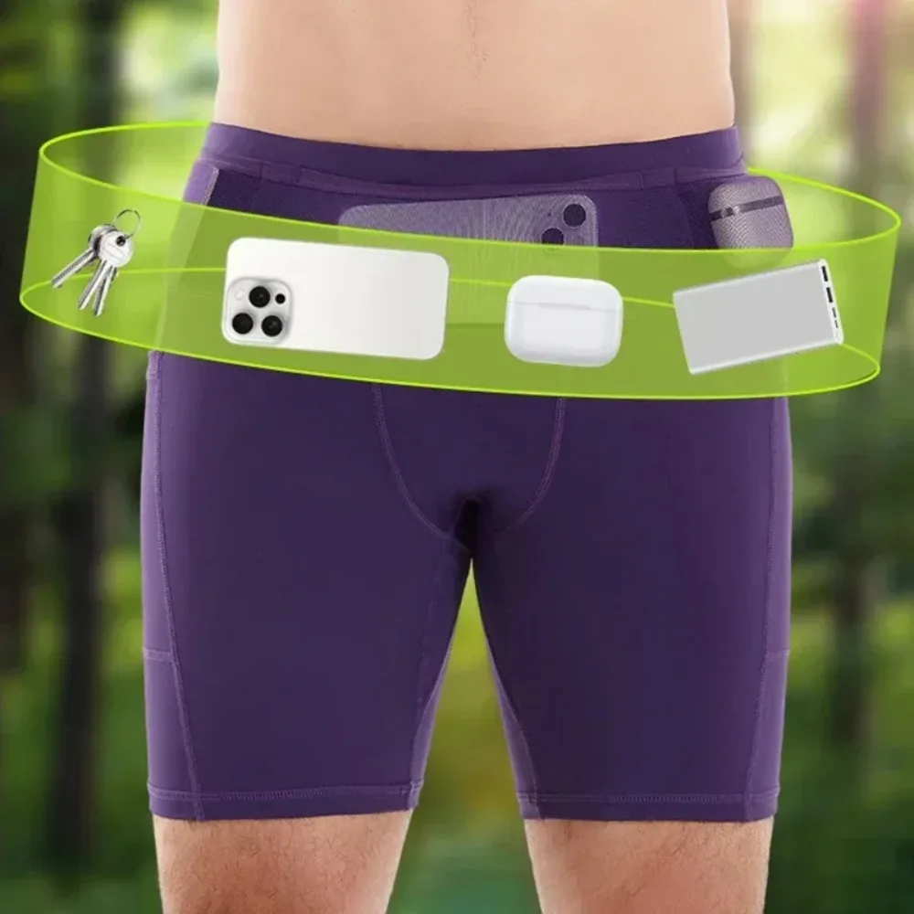 Mul-Pockets Compression Shorts 3.0 Men Running Shorts Quick Dry Marathon Training Jogging Fitness