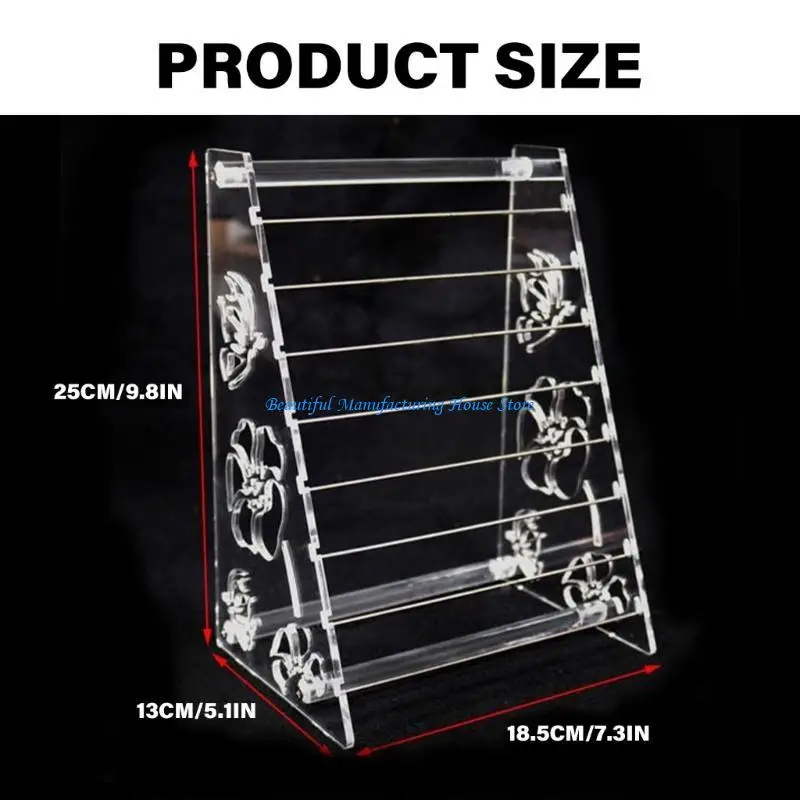 E56A Compact Acrylic Bead Organizers Stand Rack for Hobbyists and Jewelry Displays