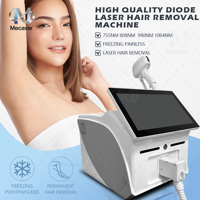 Portable Beauty Machine Hair Reduction System Ice Cooling Touch Screen Professional Equipment with High Power Output