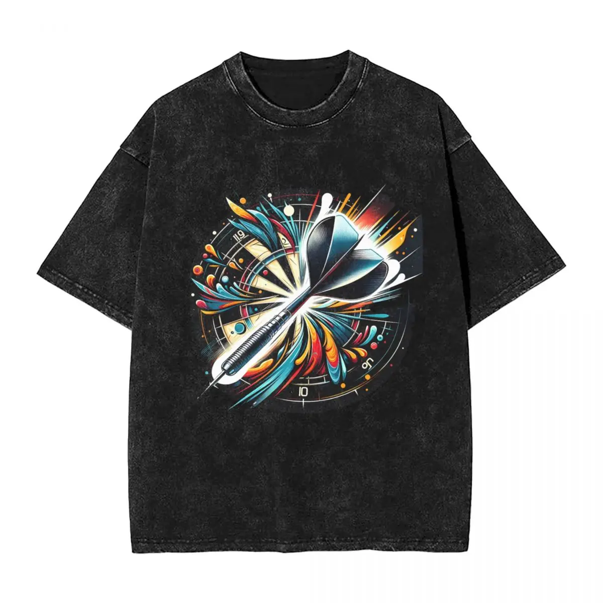 

Креативная черная женская и мужская хлопковая футболка с горячим тиснением для дартса, мужские летние футболки с короткими рукавами