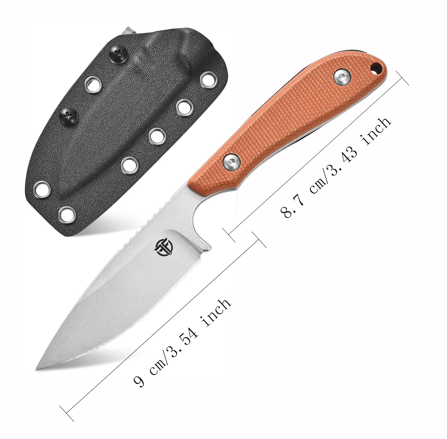 FF101 Fixed Blade Knife AUS-10 Steel Blade Micarita Handle EDC Tool Full Tang Knife for Outdoor Camping Bushcraf Fishing Working