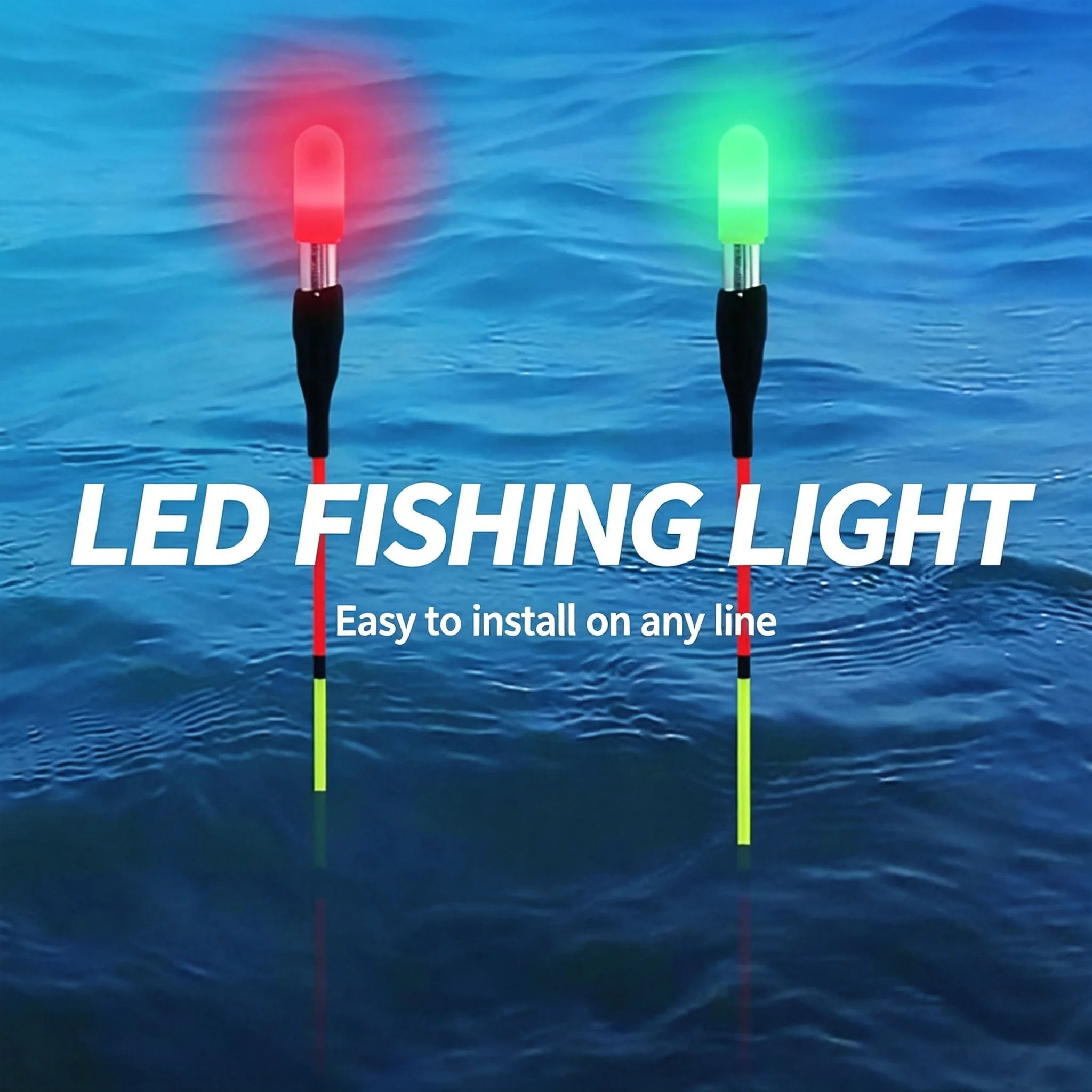 Professional LED Fishing Bobber 10Pcs 6 Colors Glow Night Float High Visibility Electronic Bobber Fresh Saltwater No Battery