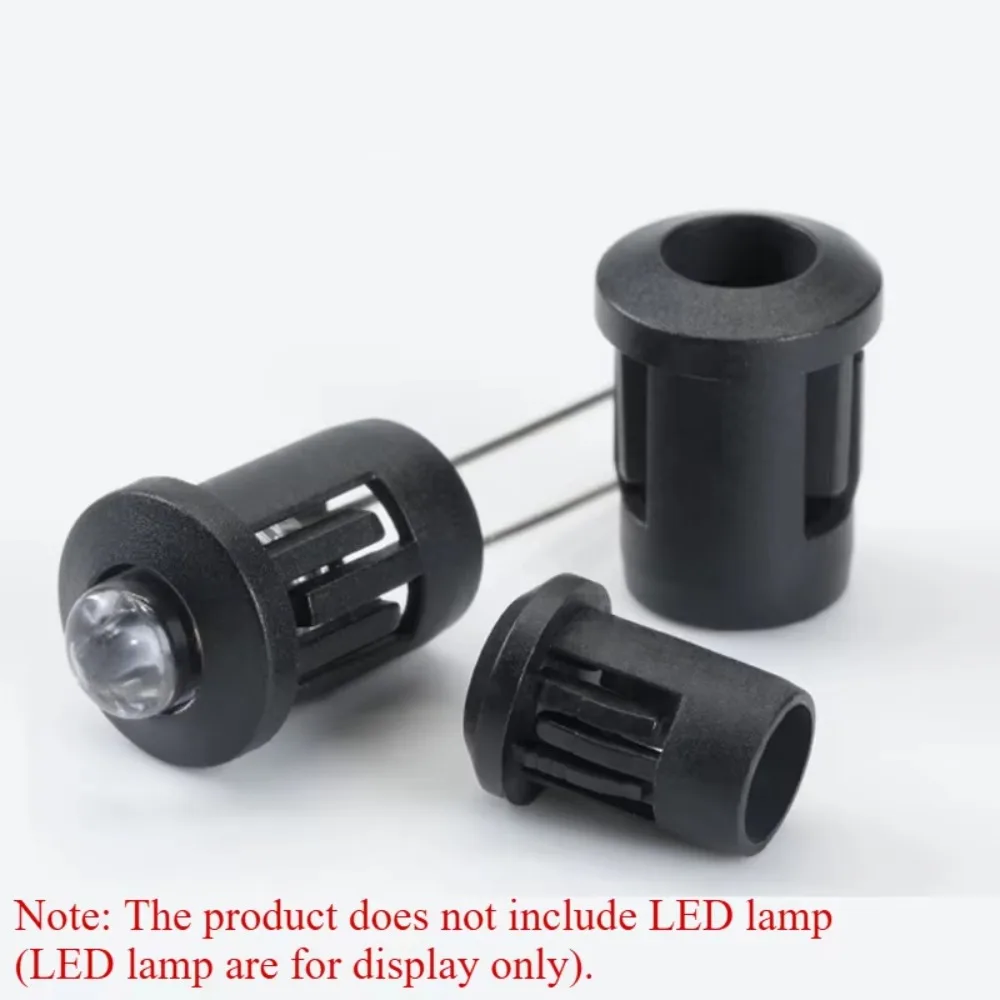 100Pcs LED Holder Socket Clip Bezel 3mm 5mm Plastic Lamp Base Cover Light Emitting Diode Panel Mount Bulb Cup Display Case